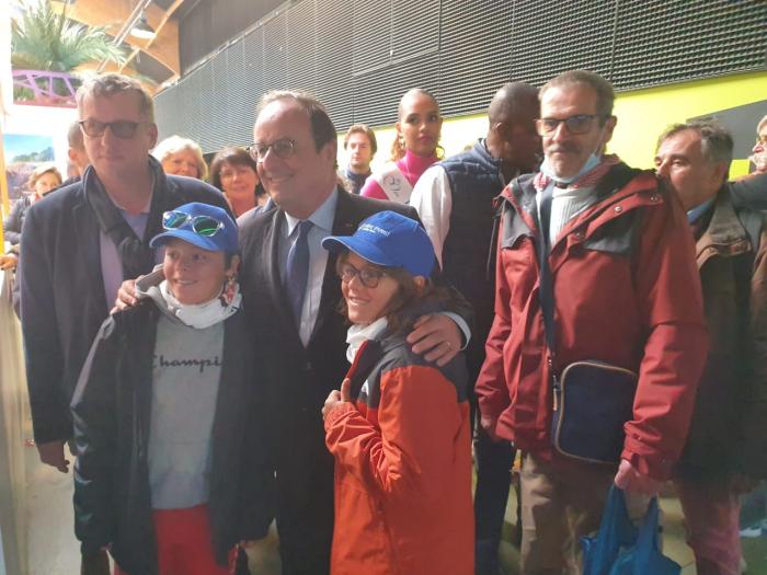 François Hollande en visite au village de la Route du Rhum Destination Guadeloupe 2022