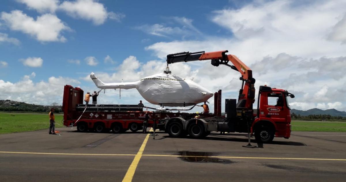 L'hélicoptère de remplacement du Dragon 972 est arrivé en Martinique