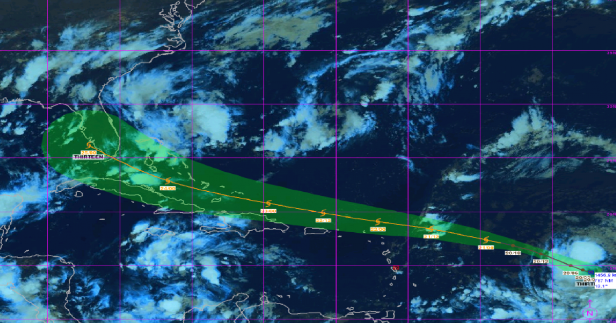 La dépression tropicale 13 pourrait concerner le nord des Petites Antilles