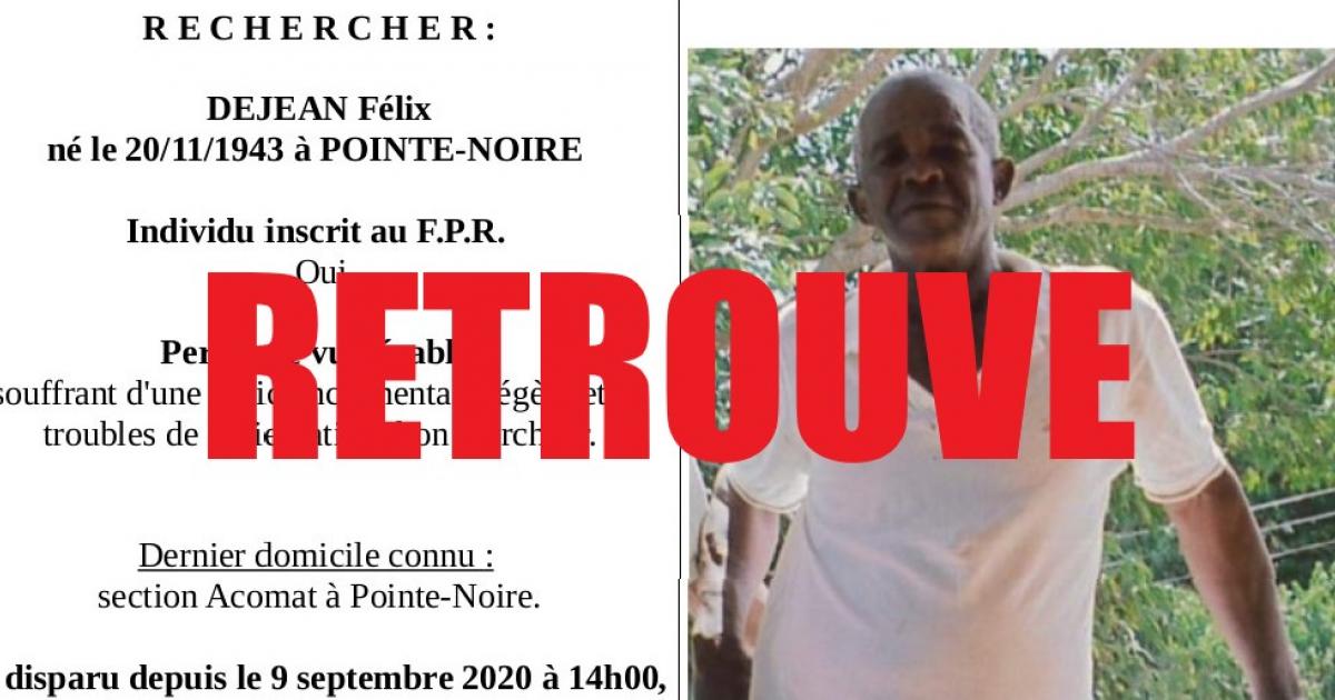 Félix Dejean a été retrouvé à Pointe-à-Pitre