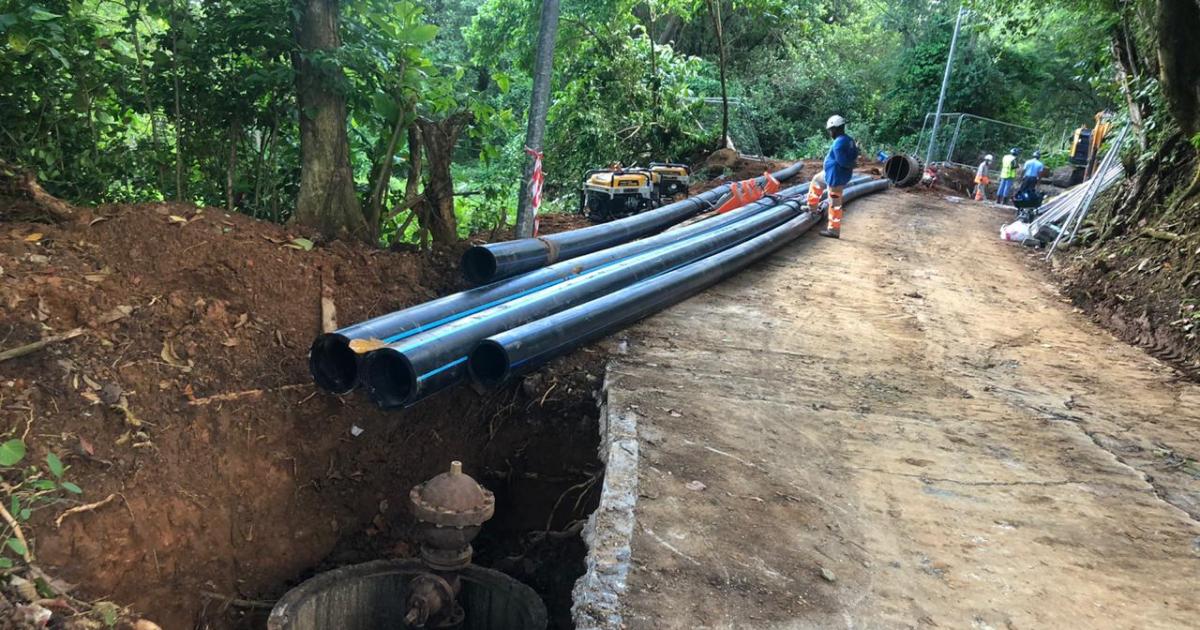 Rupture de canalisation à Sainte-Marie : les travaux de réparation finis avant la fin du mois?