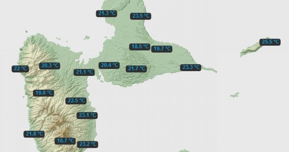 Coup de froid : les températures nocturnes baissent en Guadeloupe