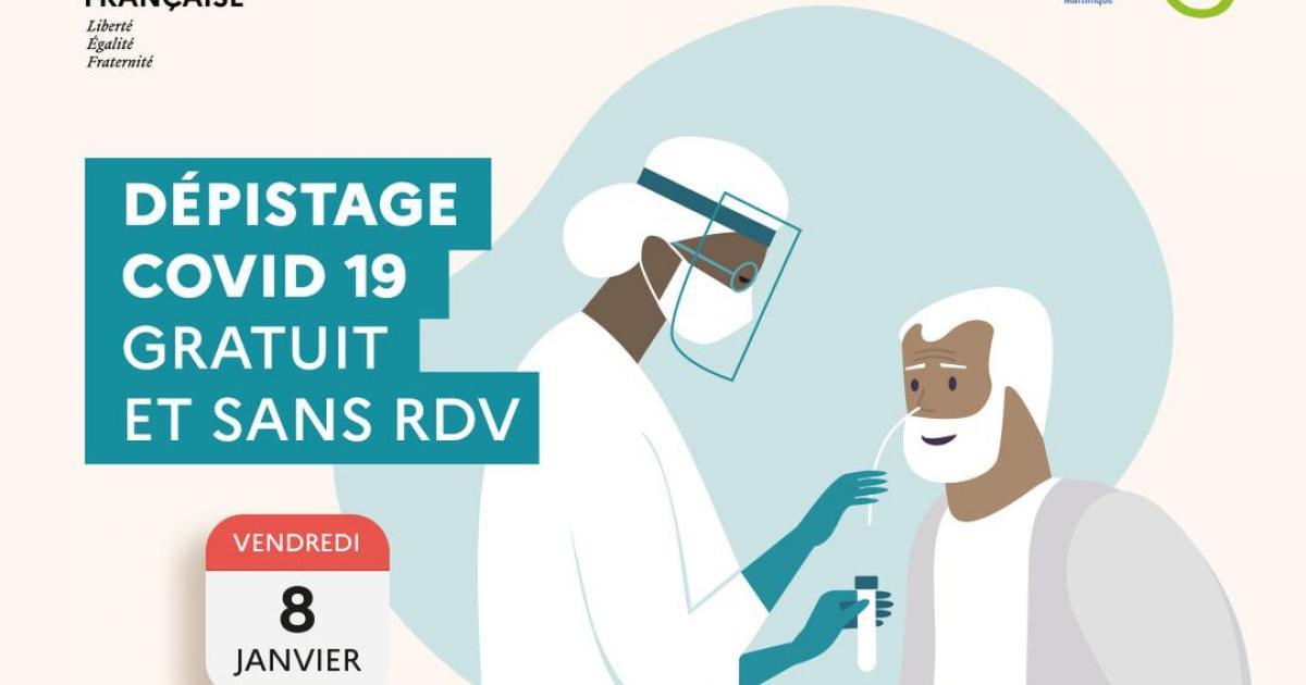 Opération de dépistage Covid 19 ce vendredi en Martinique