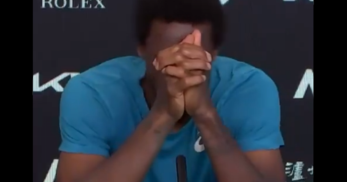 Gael Monfils en larmes à l'Open d'Australie