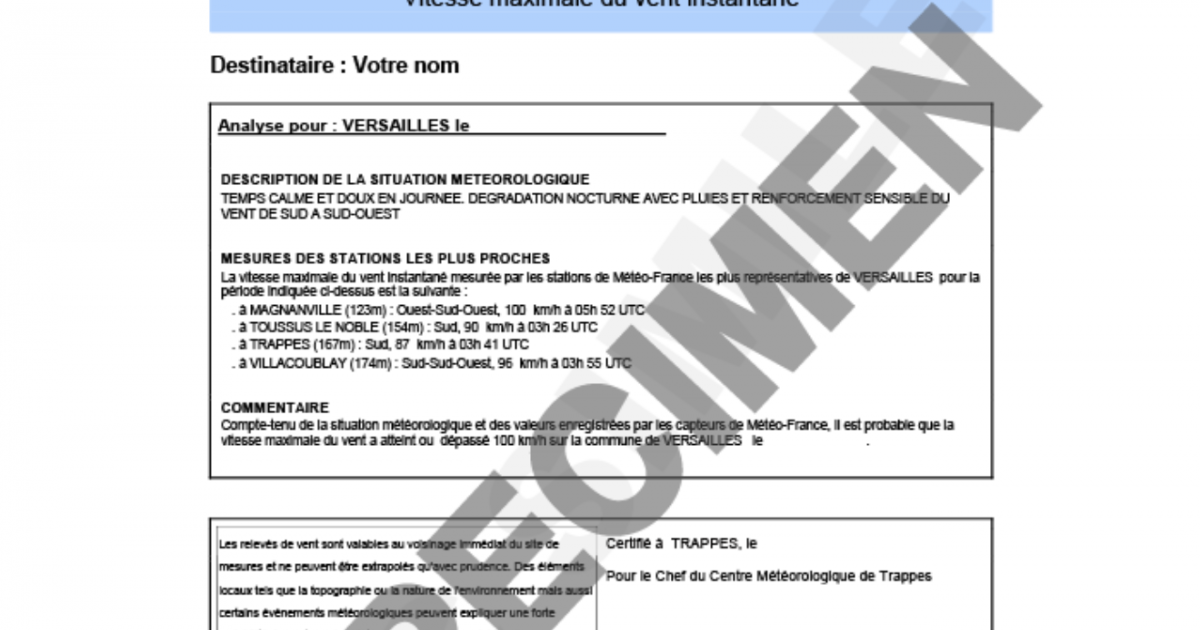 Le saviez-vous ? En cas de sinistre, Météo France propose un certificat d'intempérie