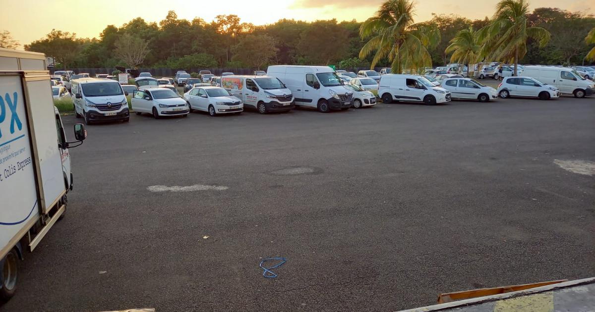 Le parking de la zone de fret de l’aéroport Martinique Aimé Césaire en travaux pour deux mois