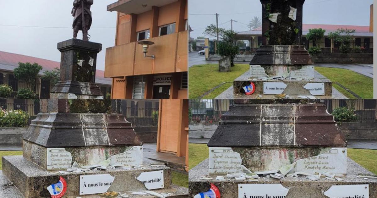 Le monument aux morts du Morne-Rouge vandalisé