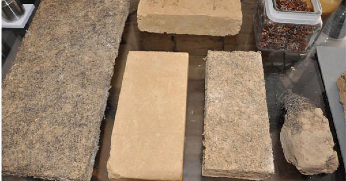 Mêler les sargasses à de l'argile pour en faire des briques