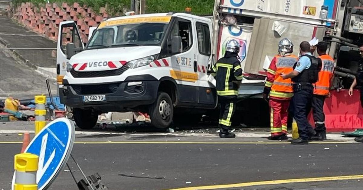 2 blessés dans un carambolage de poids lourds