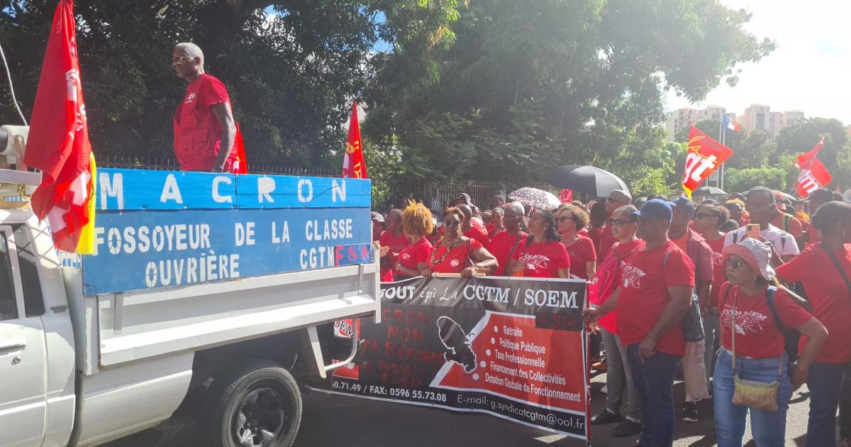 À Fort-de-France, les syndicats disent non à la réforme des retraites d'Emmanuel Macron