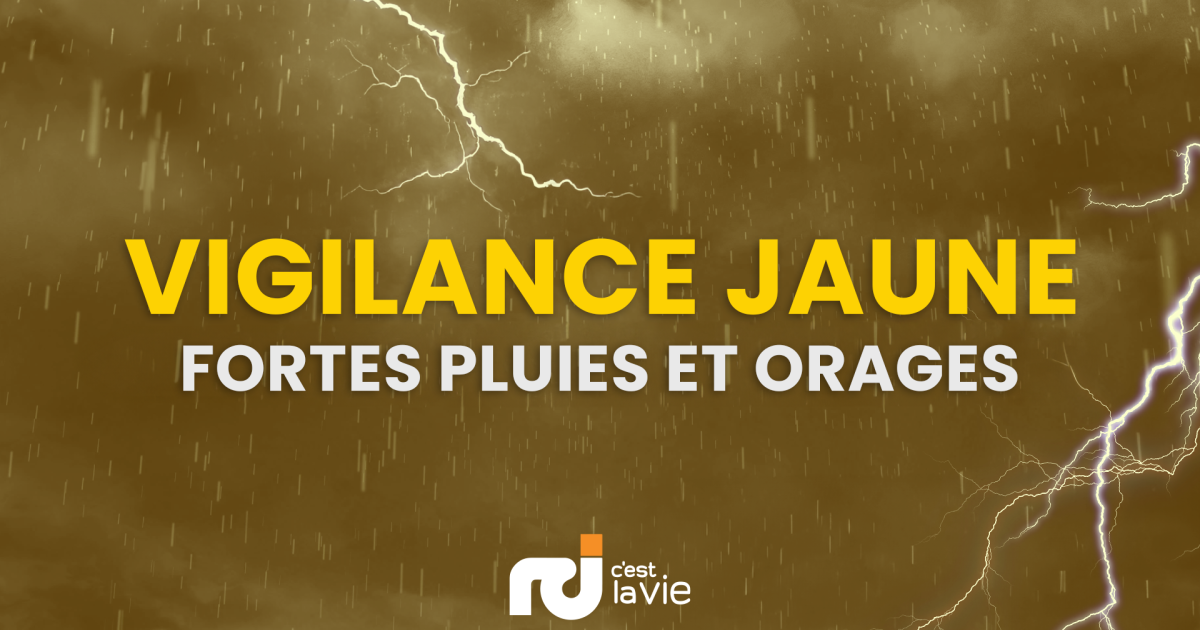 Vigilance jaune pour fortes pluies et orages