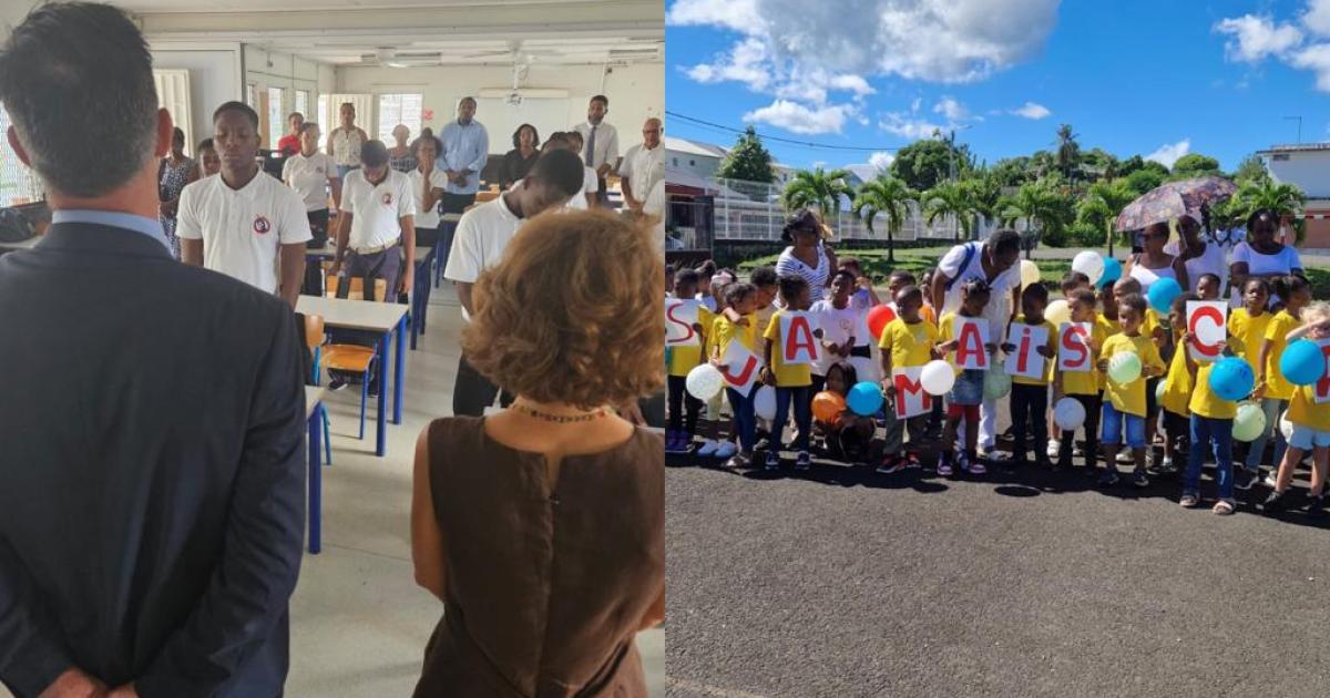 Écoles, collèges et lycées de Martinique et Guadeloupe rendent hommage à l’enseignant tué à Arras