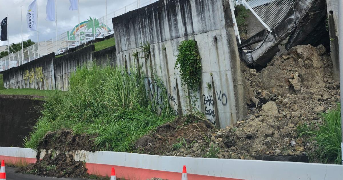 Des travaux cette nuit pour sécuriser la voie du TCSP après l’affaissement