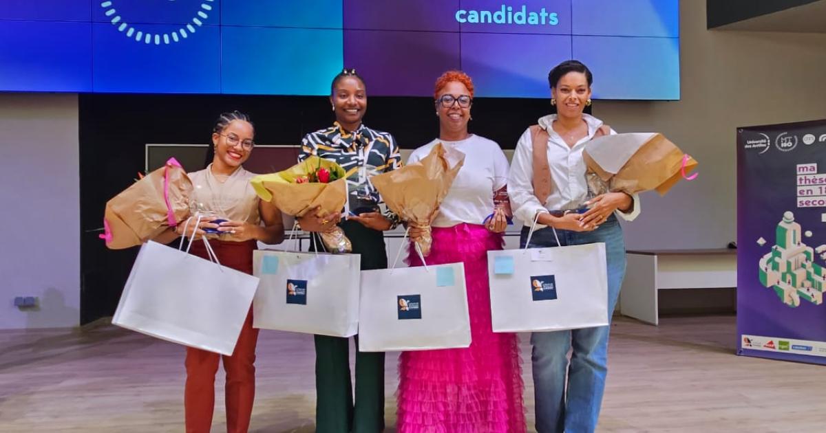 « Ma thèse en 180 secondes » : 4 Doctorantes de Guadeloupe et Martinique récompensées