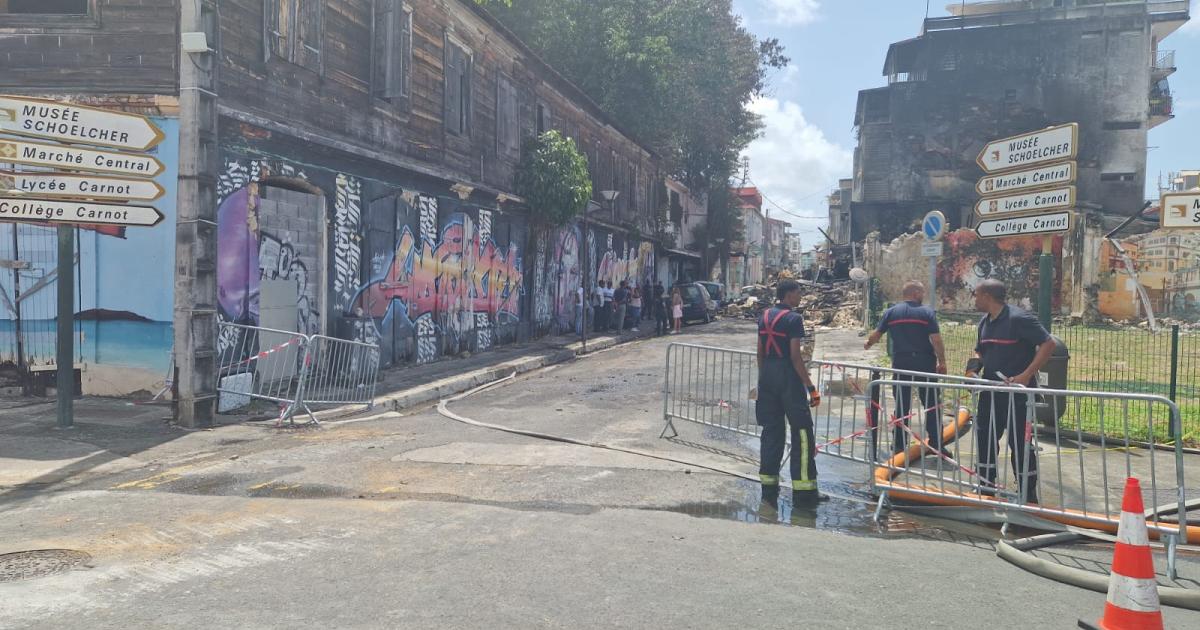 Incendie à la rue Peynier à Pointe-à-Pitre : le jour d’après