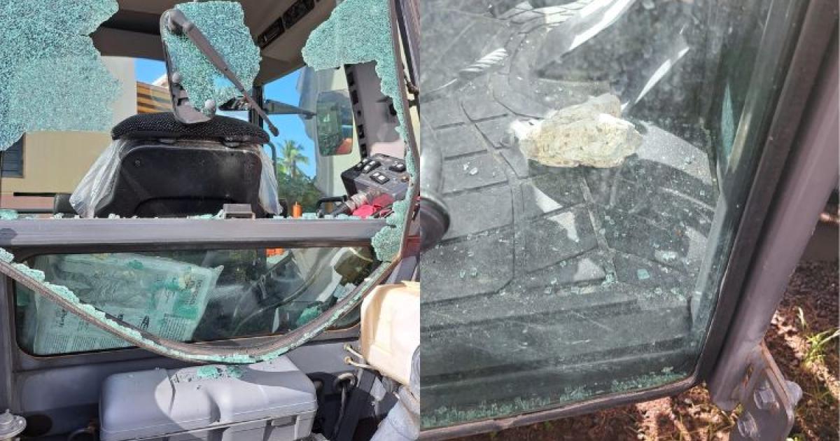 Sargasses : la cribleuse de Saint-François a été vandalisée