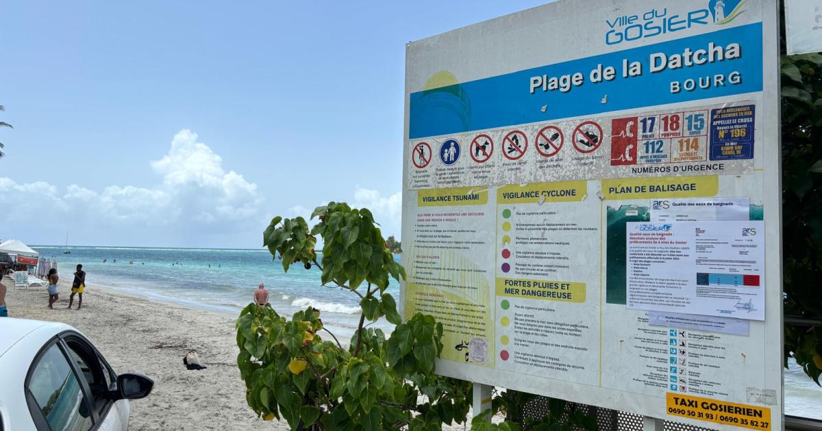 Quatre plages du Gosier interdites à la baignade à cause d’une contamination fécale