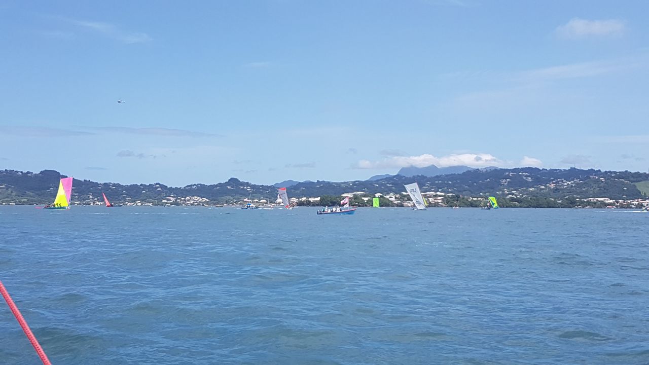 Les yoles lors de la 5ème étape