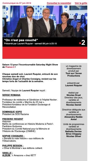 Droit de réponse ONPC