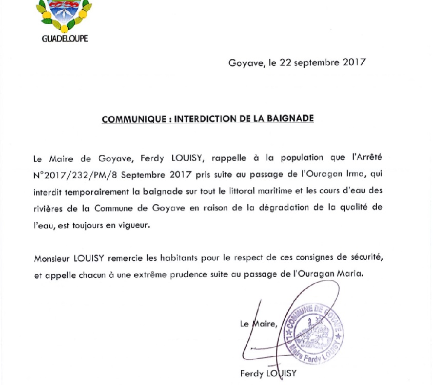 L'arrêté municipal en vigueur