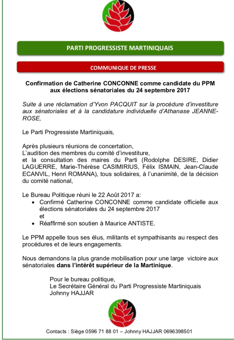 Communiqué ppm