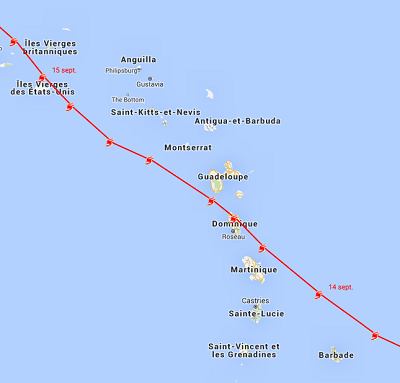 La trajectoire de Marylin en 1995