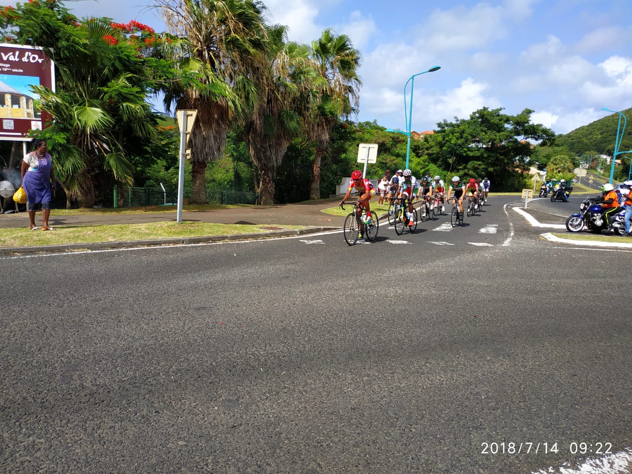 Les coureurs à Saint-Anne