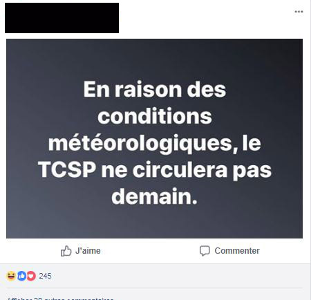 TCSP grêle