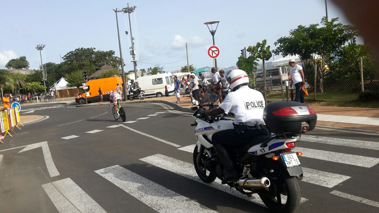 Cédric Eustache, le porteur du maillot a pois rouge au départ