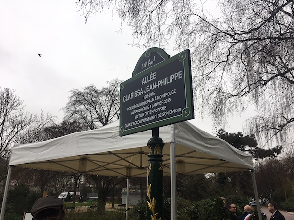 Une allée d'un square du 14ème arrondissement porte désormais le nom de Clarissa Jean-Philippe