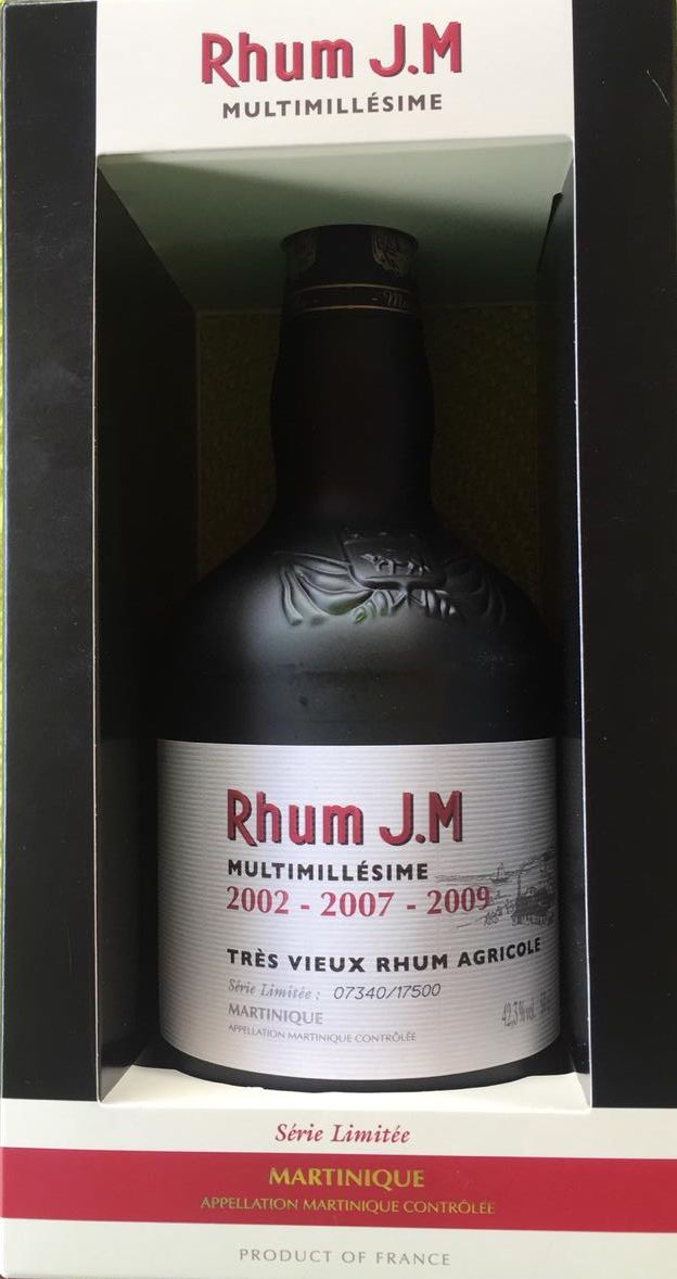 Bouteille de rhum JM multi millésimé