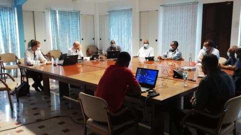 Réunion avec le préfet de Martinique à la mairie de Sainte-Marie sur les dégâts causés par les intempéries