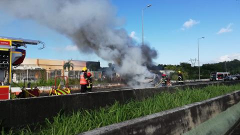 Incendie autroute