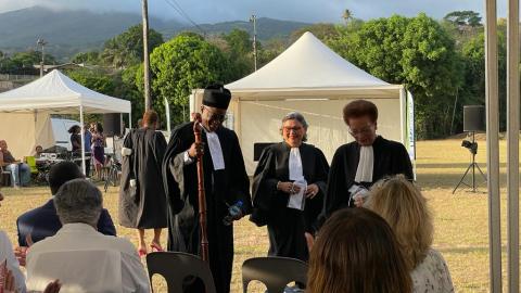 Le Bâtonnier Georges-Emmanuel Germany, avec Dinah Rioual-Rosier et Danielle Marceline