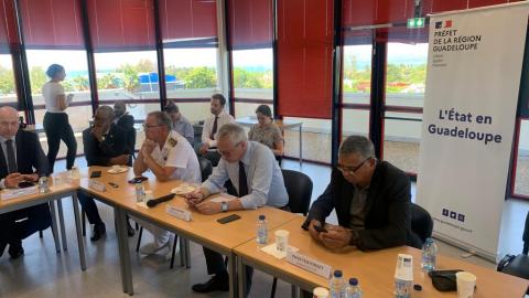 Bruno Le Maire, acteurs économiques de Guadeloupe.
