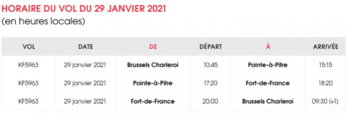 Vols Air Belgium
