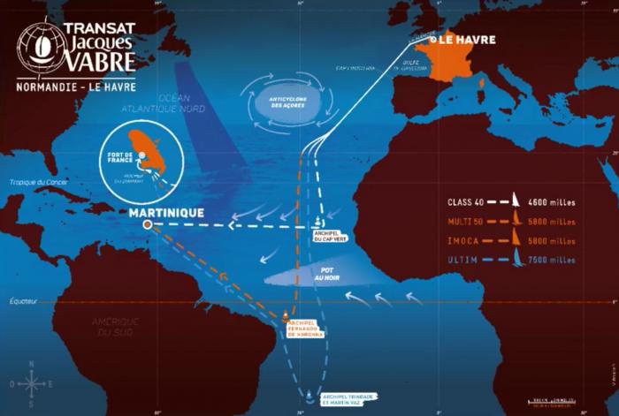 Itinéraire Transat Jacques Vabre 2021