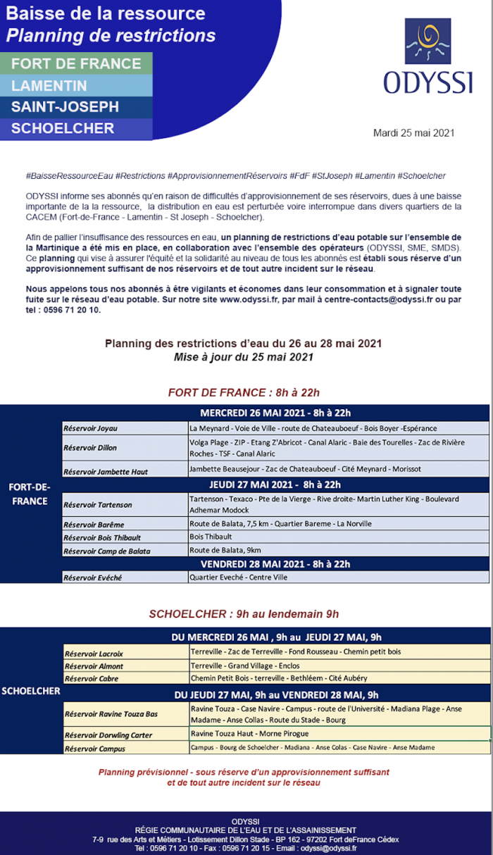 Coupures 26 mai 2021