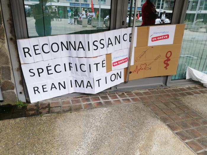Pancarte Service réanimation