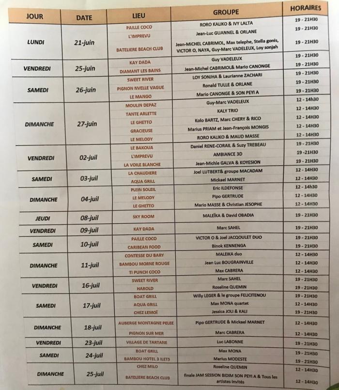 Programmation concerts