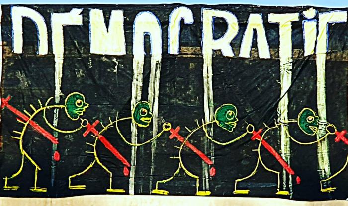 Banderole artiste démocratie