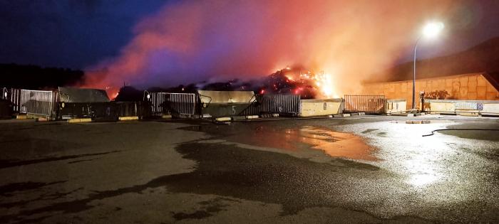 Incendie déchetterie Céron