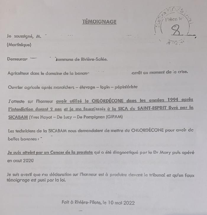 témoignage chlodécone