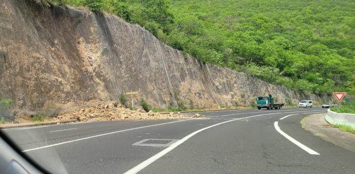 éboulement RN2 falaise