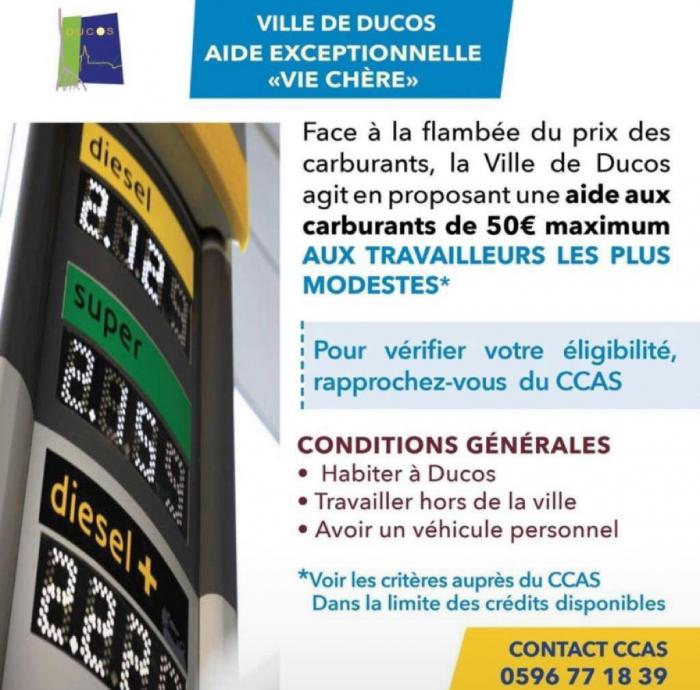 Aide aux carburants de la ville de Ducos