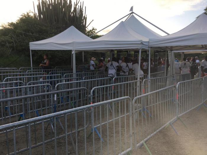 La sécurité à l'entrée du baccha Festival, édition 2022