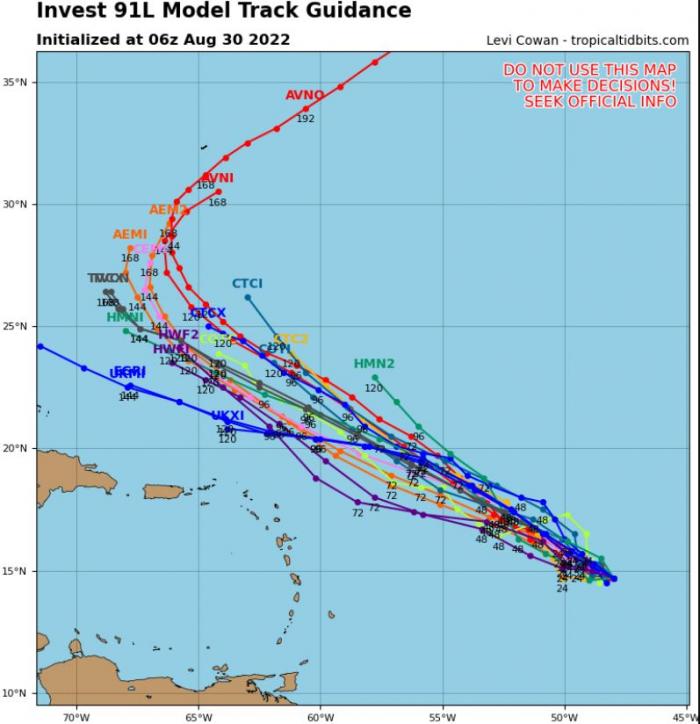 modélisation trajectoire 91L au 30 août.JPG