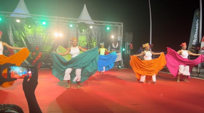 Le groupe Chalè à la cérémonie de présentation des candidats à l'élection Mister Guadeloupe 2023