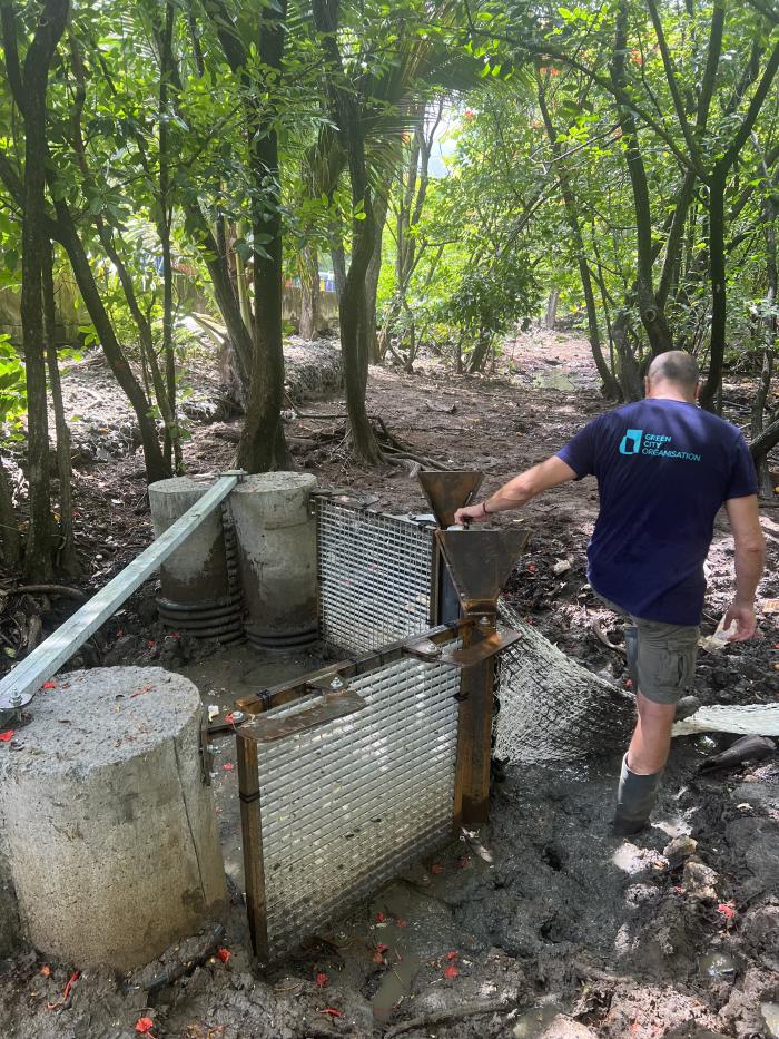 Filets de récupération de déchets conçu par la société Green City