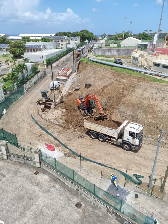 chantier stade louis achille mur